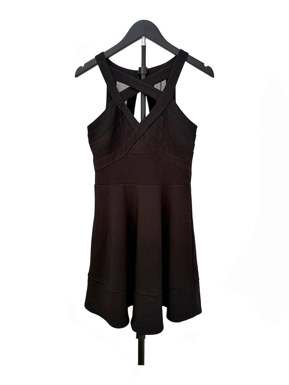 Emerald Sundae Black Criss-Cross Halter Skater Dress Size 9 Like New